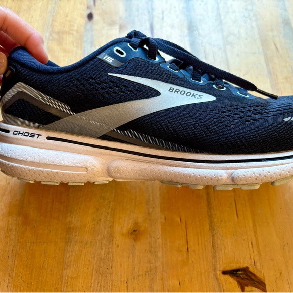Ladies Brooks Ghost Sneakers Shoes Size 9 W blue immaculate - Picture 5 of 14